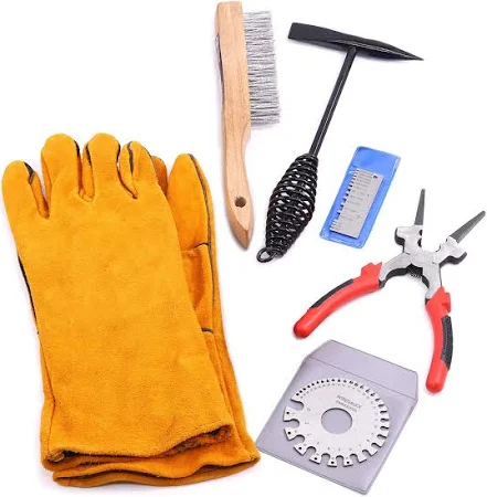 Mardatt 6Pcs Industrial Slag Removal Welding Tools and Accessories Includes 10 Inch Welding Chipping Hammer